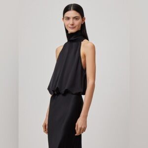 12Storeez Black Silk Elegant top